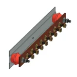 3D Parametric Model of the complete range of ETS standard switchroom earthbars with M10 x 35mm brass machine screws