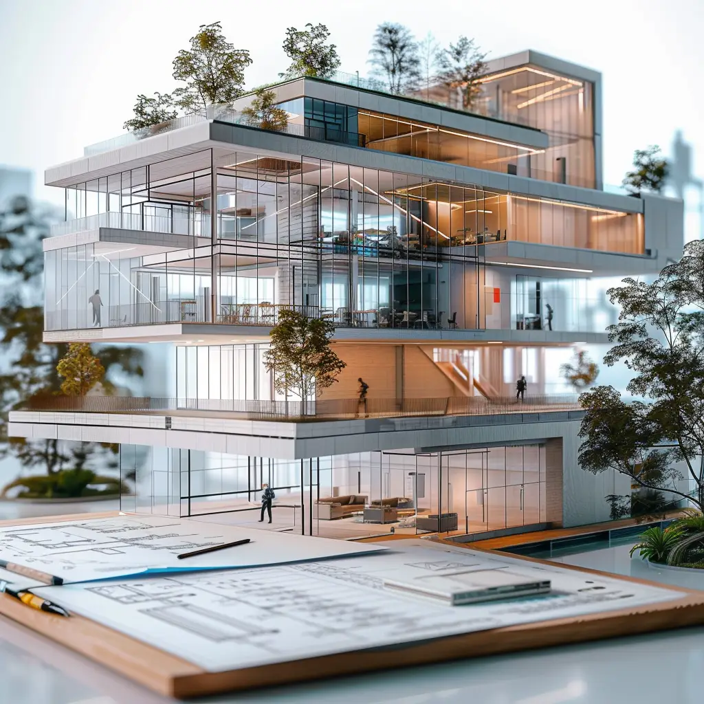 3D model of a office building