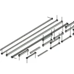 UK Standard Slotted Channel 21 & 41mm with studdning and square washers