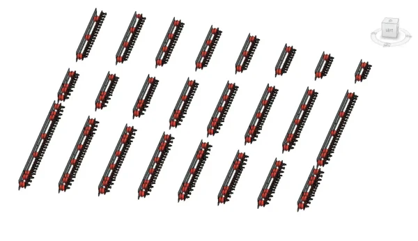 3D Parametric Model of the complete range of ETS standard switchroom earthbars with M10 x 35mm brass machine screws