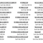 3D Parametric Model of the complete range of ETS standard switchroom earthbars with M10 x 35mm brass machine screws
