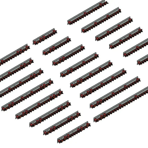 3D Parametric Model of the complete range of ETS standard switchroom earthbars with M10 x 35mm brass machine screws