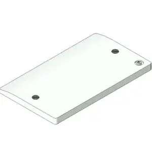 UK-standard double-blank plate.