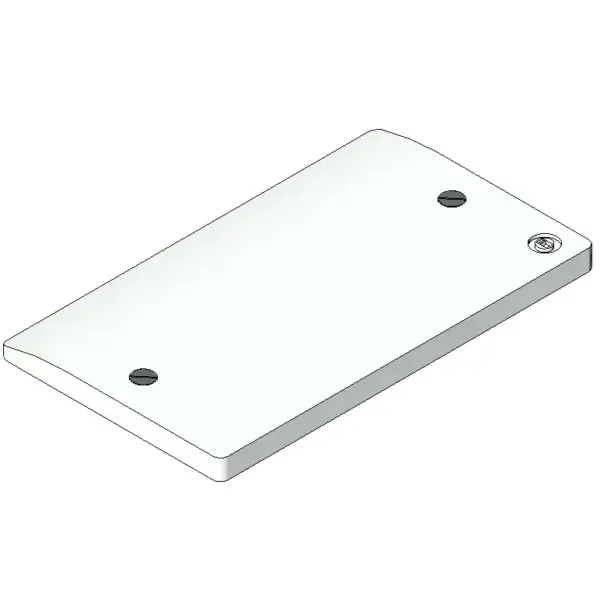 UK-standard double-blank plate.