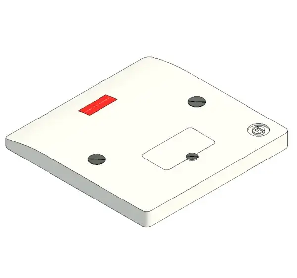 UK-standard 13Amp Unswitched Fused Connection Unit (Spur) with neon