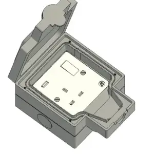 UK Standard Socket-Single-Switched-IP-USB