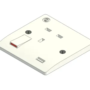 UK Standard Socket Single Switched with USB