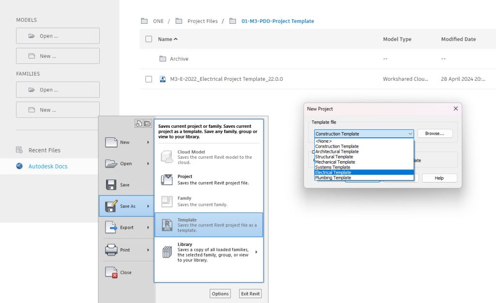 Revit project template electrical pd