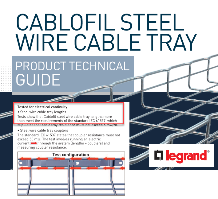 ‘basket’ tested to IEC 61537 – the technical content is the same as  BS EN 61537