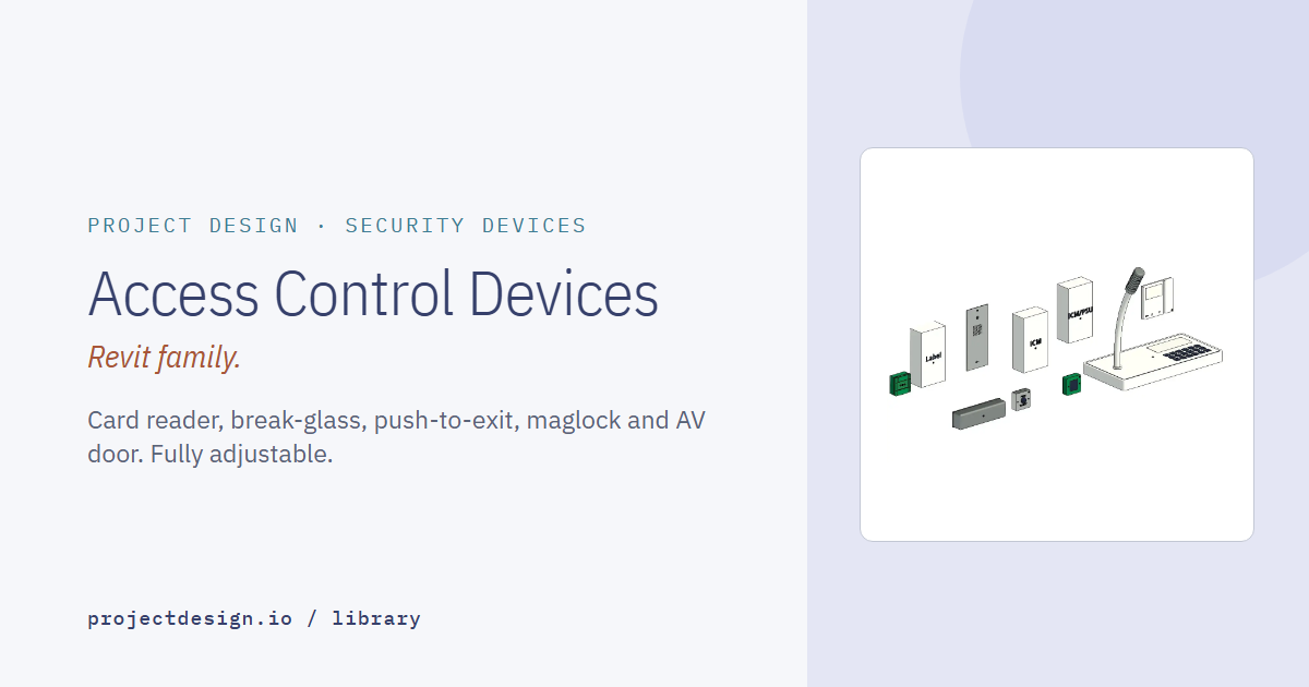 Revit Access Control Family | Readers, Maglocks