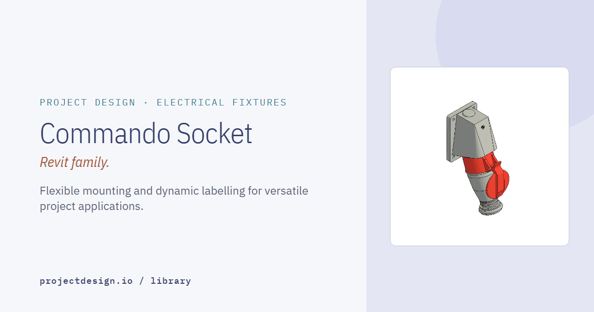 Revit Commando Socket Family | IP-Rated Outlet