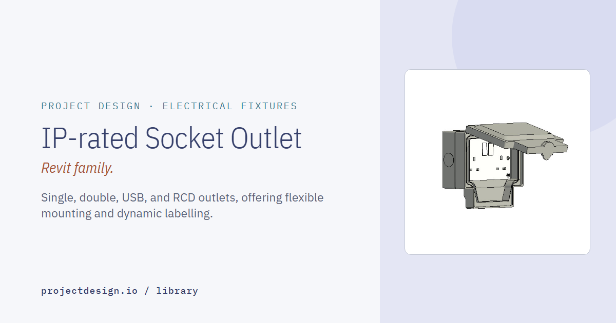 Revit IP-Rated Socket Family | USB & RCD