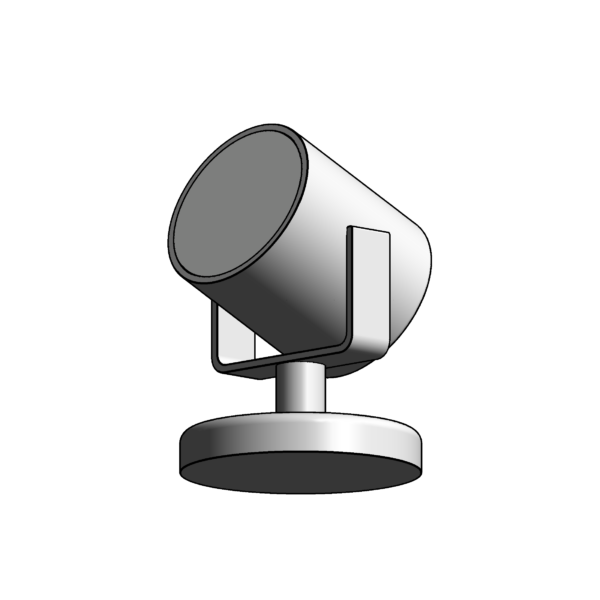 Project Design external luminaire Revit family, Orlight spotlight render