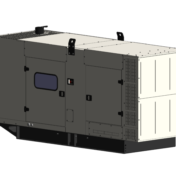 Rehlko D330 generator Revit family in the M237 acoustic weatherproof enclosure, 3D view