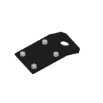 Revit 3D view of the generator lifting eye family, a black bracket plate with four bolts and a lifting hole