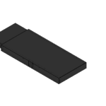 Revit 3D view of the black base frame family that sits under the generator enclosure